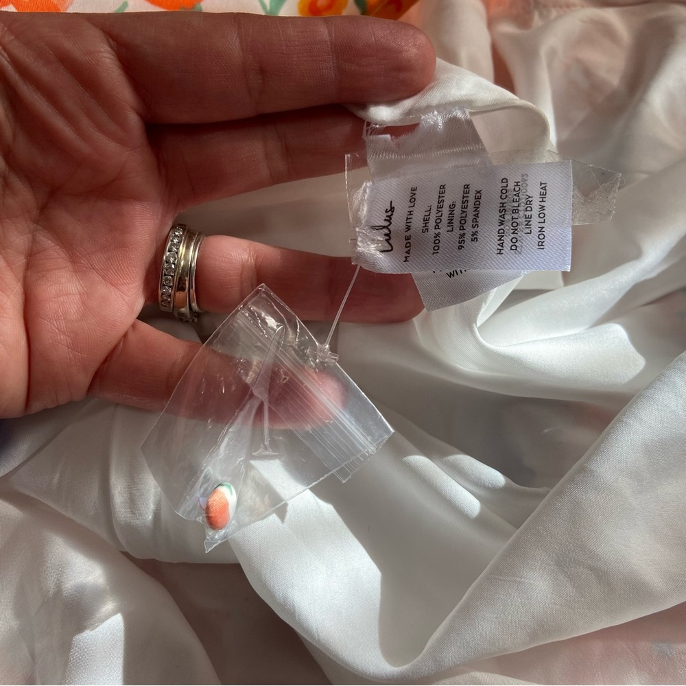 NWOT Lulus Bold Presence Orange Multi Floral Satin Halter Midi Dress - Picture 5 of 10